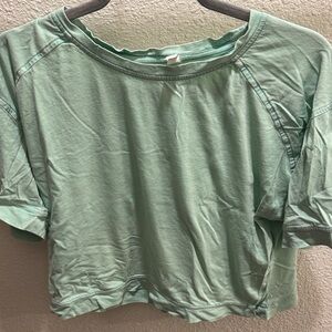 Z by Zella Mint Green Women's boxy cropped tee